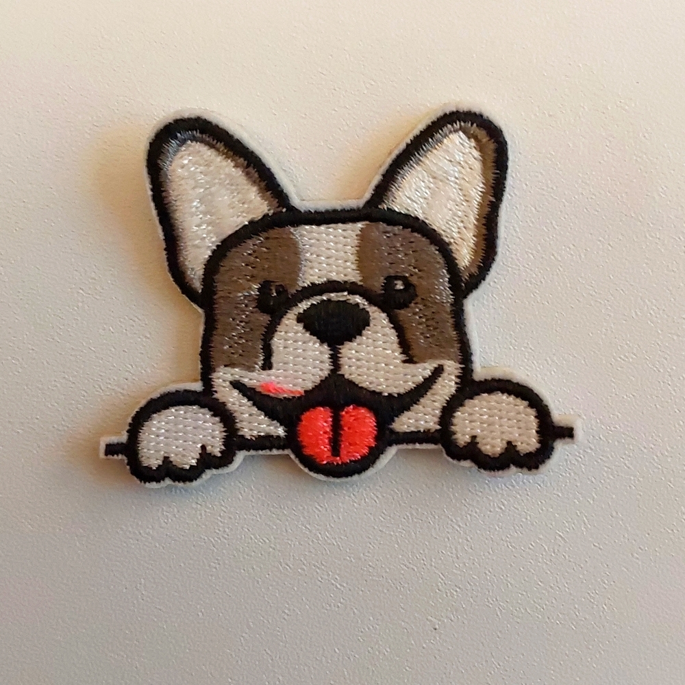 Peekabo Dog Iron On Patch